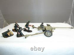 Britains 17452 German Pak 40 Gun + Crew Ww2 Metal Toy Soldier Figure Set