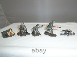 Britains 17452 German Pak 40 Gun + Crew Ww2 Metal Toy Soldier Figure Set
