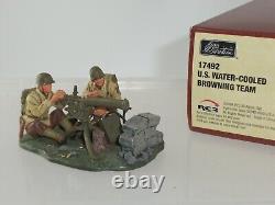 Britains 17492 Us Army Water Cooled Browning Machine Gun Team Metal Soldier Set