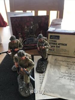Britains 17596 Strike Attack Us Army World War Two Metal Toy Soldier Figure Set