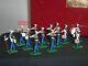 Britains 17780 Us Marine Corps Drum + Bugle Band Metal Toy Soldier Figure Set