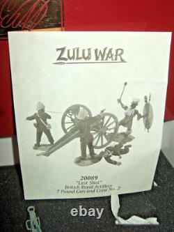 Britains 20089 Zulu Wars, R. A. 7 Pound Gun & Crew, Last Shot Diorama in 54mm