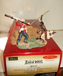 Britains 20147 Zulu Wars Deadly Dance, 24th Ft V Zulu Warrior & Wall Piece, 130