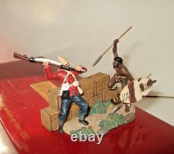 Britains 20147 Zulu Wars Deadly Dance, 24th Ft V Zulu Warrior & Wall Piece, 130