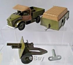 Britains 2048 Beetle Lorry Clockwork Trailer Cannon Boxed