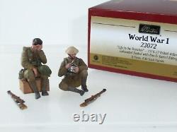 Britains 23072 Ww1 British Infantry Sitting Eating Exhausted Metal Soldier Set