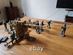 Britains 25059 German 88mm Flak Anti Tank Gun 3 Crew WW2 4 German Grenadiers