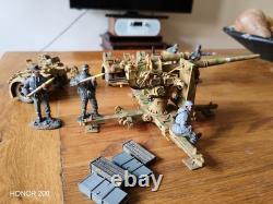 Britains 25059 German 88mm Flak Anti Tank Gun 3 Crew WW2 4 German Grenadiers