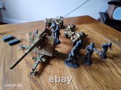 Britains 25059 German 88mm Flak Anti Tank Gun 3 Crew WW2 4 German Grenadiers