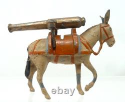 Britains 28 Lead Mountain Artillery With Mule Team & Quick Firing Gun Circa 1895