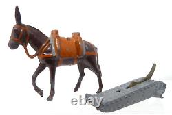 Britains 28 Lead Mountain Artillery With Mule Team & Quick Firing Gun Circa 1895