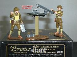 Britains 41026 Vickers Maxim Machine Gun + Us Detachment Metal Toy Soldier Set