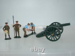 Britains 41029 British Army 6 Howitzer Cannon Gun Officer + Crew Soldier Set