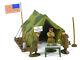 Britains 41106 Ww1 Us Leaders Of Aef Tent Diorama Inc Tent, Figures Etc In 54mm