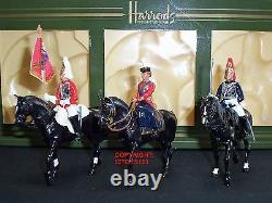 Britains 5473 Harrods Hm Queen Lifeguard Horseguard Mounted Metal Figure Set