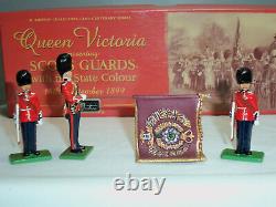 Britains 5991 Scots Guards Colour Party With State Color Metal Toy Soldier Set