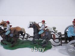 Britains 7434 Swoppet Confederate Acw Gun Team And Horse Drawn Limber N/mint