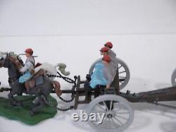 Britains 7434 Swoppet Confederate Acw Gun Team And Horse Drawn Limber N/mint