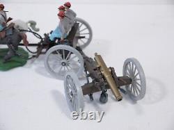 Britains 7434 Swoppet Confederate Acw Gun Team And Horse Drawn Limber N/mint