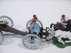 Britains 7434 Swoppet Confederate Acw Gun Team And Horse Drawn Limber N/mint