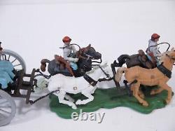 Britains 7434 Swoppet Confederate Acw Gun Team And Horse Drawn Limber N/mint