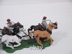 Britains 7434 Swoppet Confederate Acw Gun Team And Horse Drawn Limber N/mint