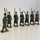 Britains 7 Toy Soldiers Italian Infantry Pre War Set # 1435 Made In England