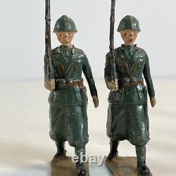 Britains 7 toy soldiers ITALIAN Infantry PRE WAR set # 1435 Made In England