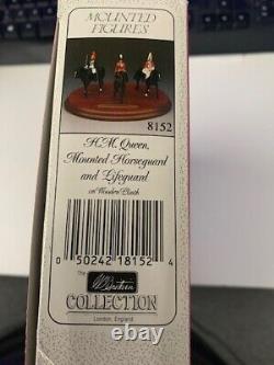 Britains 8152 Hm Queen Horseguard Lifeguard Mounted Toy Soldier Figures On Wood