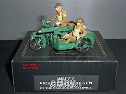 Britains 8922 Vickers Machine Gun Service Motorcycle + Sidecar Toy Soldier Set