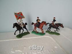 Britains ACW Swoppits Union Gun Crew Limber & 3 Mounted & 17 Infantry Job Lot