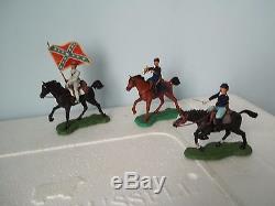 Britains ACW Swoppits Union Gun Crew Limber & 3 Mounted & 17 Infantry Job Lot