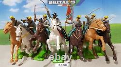 Britains ACW deetail Confederate cavalry x 7 (lot 3488)