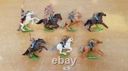 Britains ACW deetail Confederate cavalry x 7 (lot 3488)