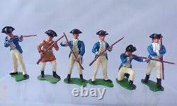 Britains AWI American Infantry Soldiers And Scout Set Of Six Figures 1.32