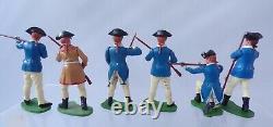 Britains AWI American Infantry Soldiers And Scout Set Of Six Figures 1.32