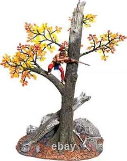 Britains A Clear Shot Native Warrior Firing from Autumn Tree 16136 Damaged Box