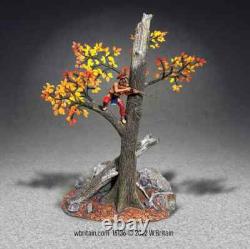 Britains A Clear Shot Native Warrior Firing from Autumn Tree 16136 Damaged Box