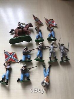 Britains Acw Swoppet/ Deetail Gun Limber +cannons +figures Good Condition