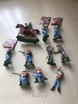 Britains Acw Swoppet/ Deetail Gun Limber +cannons +figures Good Condition