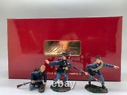 Britains Acw Union Infantry In Sack Coats Routing Set #1 17888 54mm