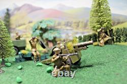 Britains Beetle lorry with trailor+firing Cannon+ammo boxes+9 Metal soldiers