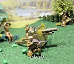 Britains Beetle lorry with trailor+firing Cannon+ammo boxes+9 Metal soldiers
