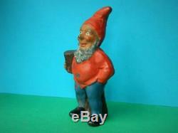 Britains C1948 Rare Lead Large Scale 5 1/4 Garden Gnome & Flowerpot #169b