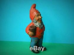 Britains C1948 Rare Lead Large Scale 5 1/4 Garden Gnome & Flowerpot #169b