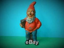 Britains C1948 Rare Lead Large Scale 5 1/4 Garden Gnome & Flowerpot #169b