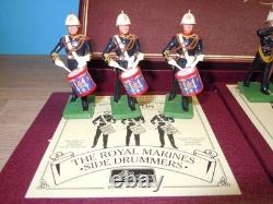 Britains Collectors Club Royal Marines Band & Colours 10 Piece Marching Set, 54mm