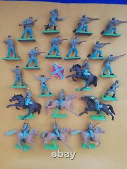 Britains Confederate Soldiers 13 Infantry & 7 Cavalry 1.32 Preloved Good