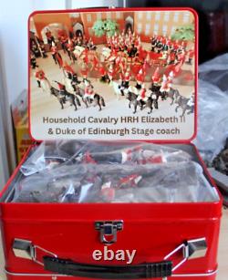 Britains/Corgi HRH Queen Elizabeth/Duke Edinburgh Household cavalry unique tin