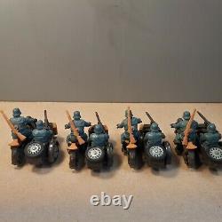 Britains Deetail 4 German motorcycle and sidecars in good condition